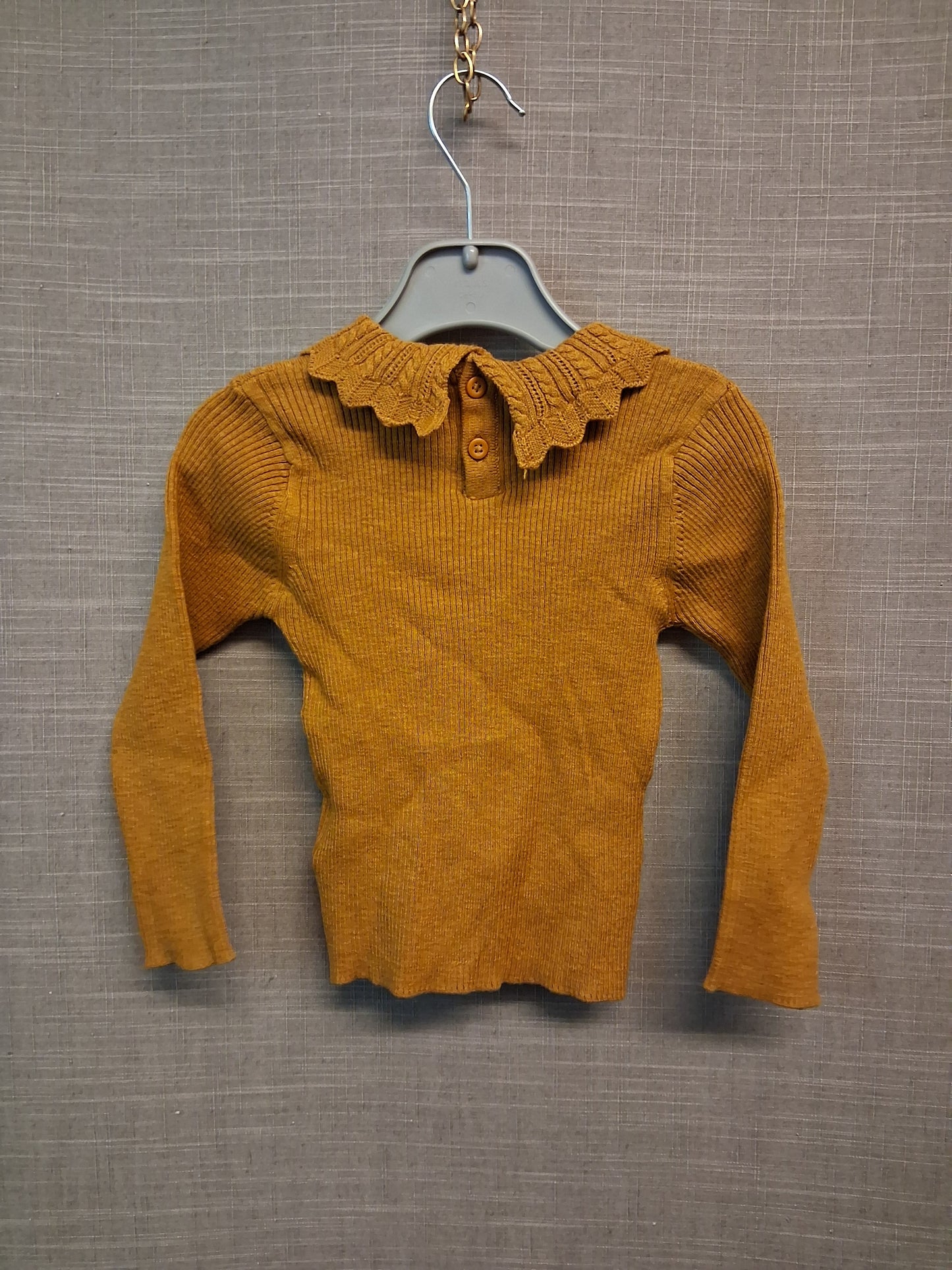 Next Mustard Jumper Peter Pan Collar Age 12-18 Months New