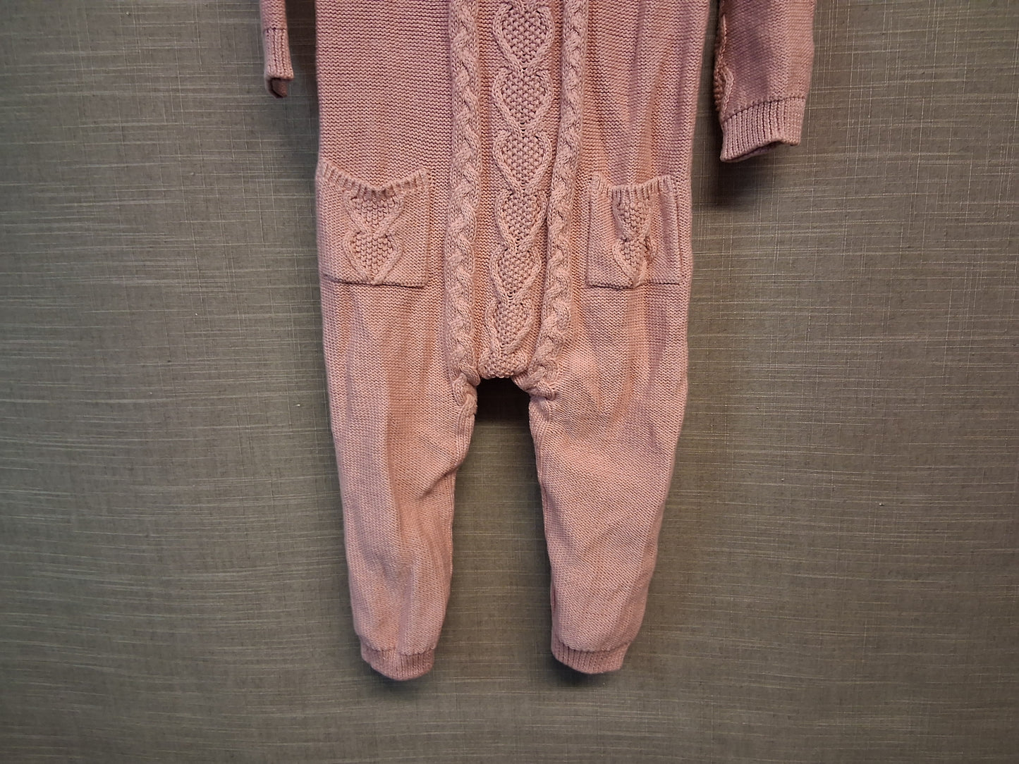 Next Pink Knitted Romper With Hat Age 18-24 Months New