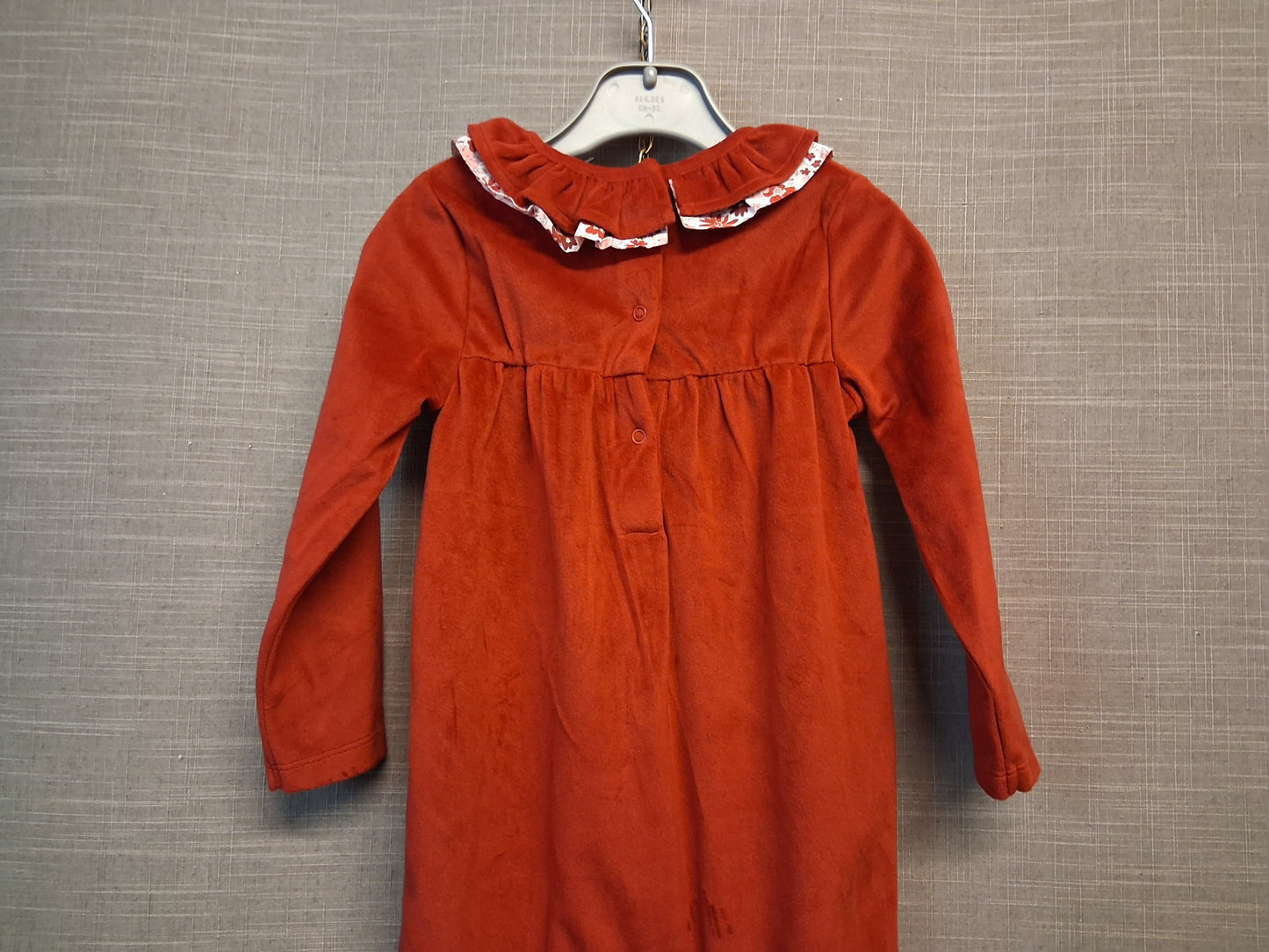 Billie Faiers George Velour Sleepsuit Red Age 18-24 Months New