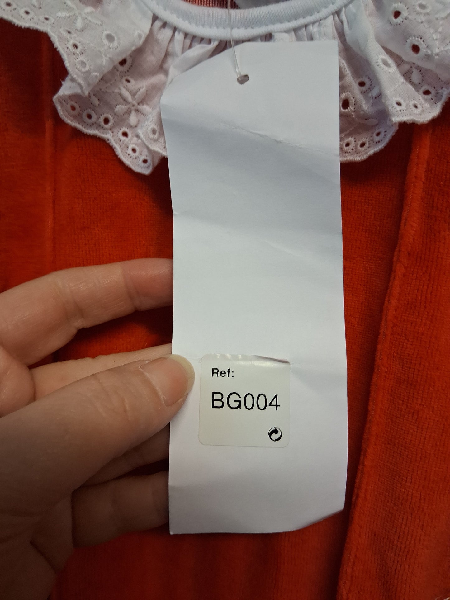 Fruit De Ma Passion Traditional Velour Sleepsuit Red 0-3 Months New