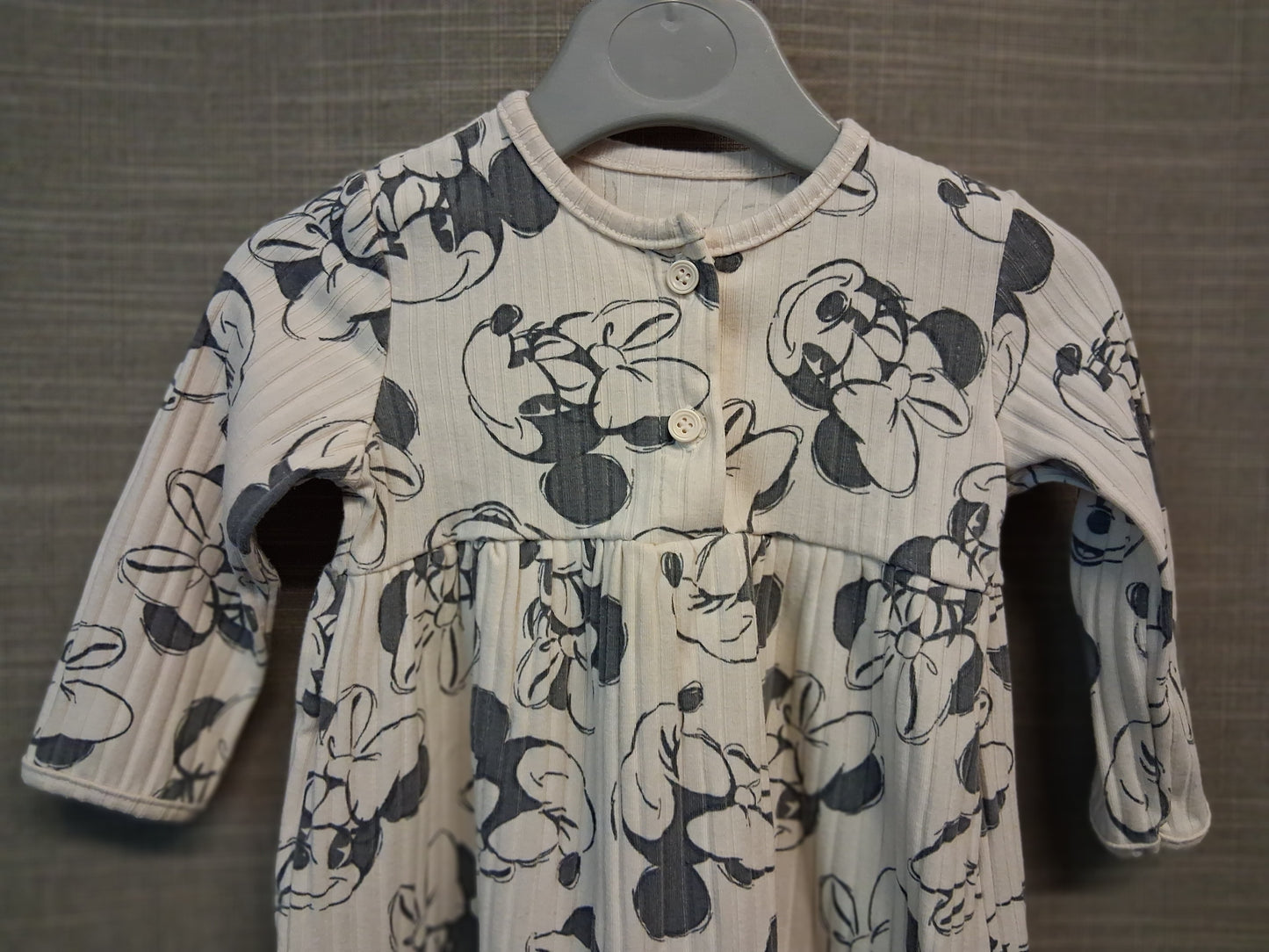 George Disney Girls Minnie Mouse Jersey Dress Beige Age 3-6 Months