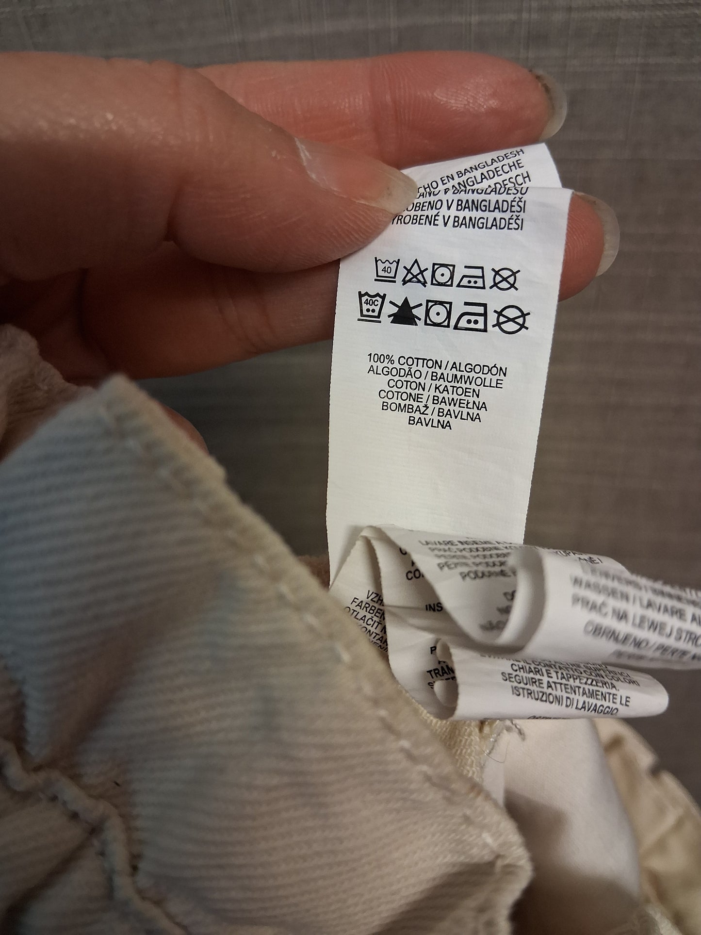 Primark Paperbag Denim Shorts Cream Age 7-8 Years