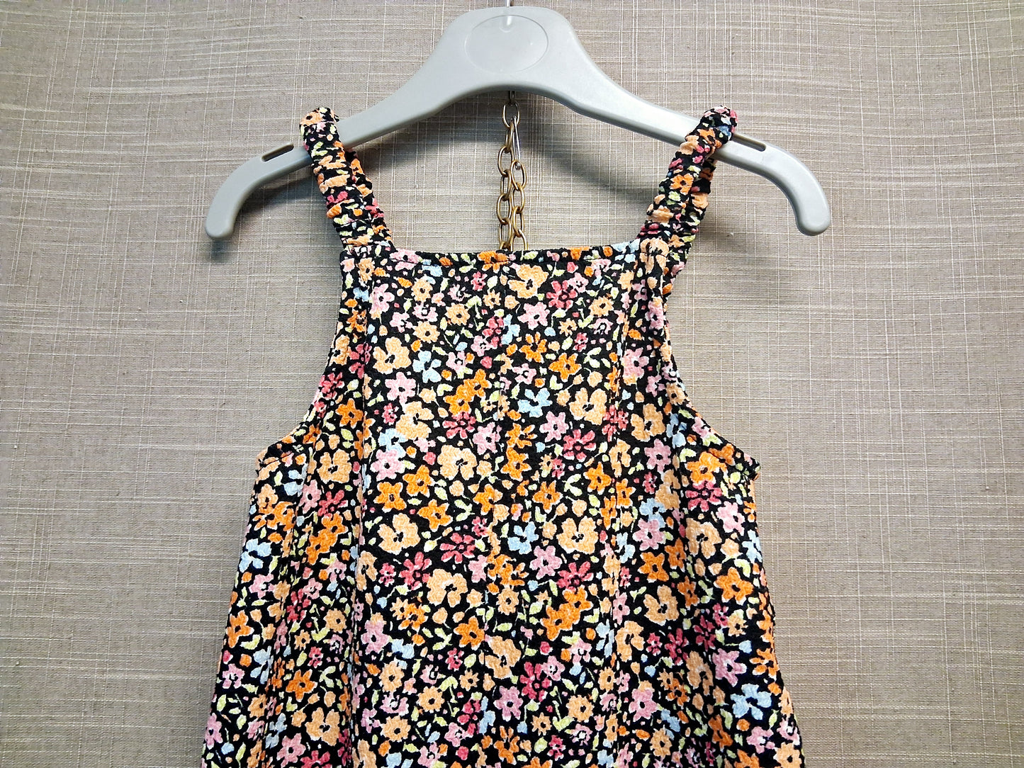 Primark Jumpsuit Black Floral Age 2-3 Years Lightweight