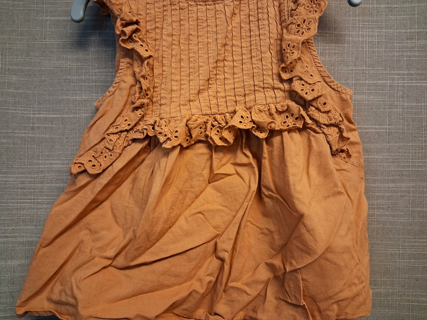 Next Sleeveless T-Shirt Terracotta Frill Age 3-4 Years