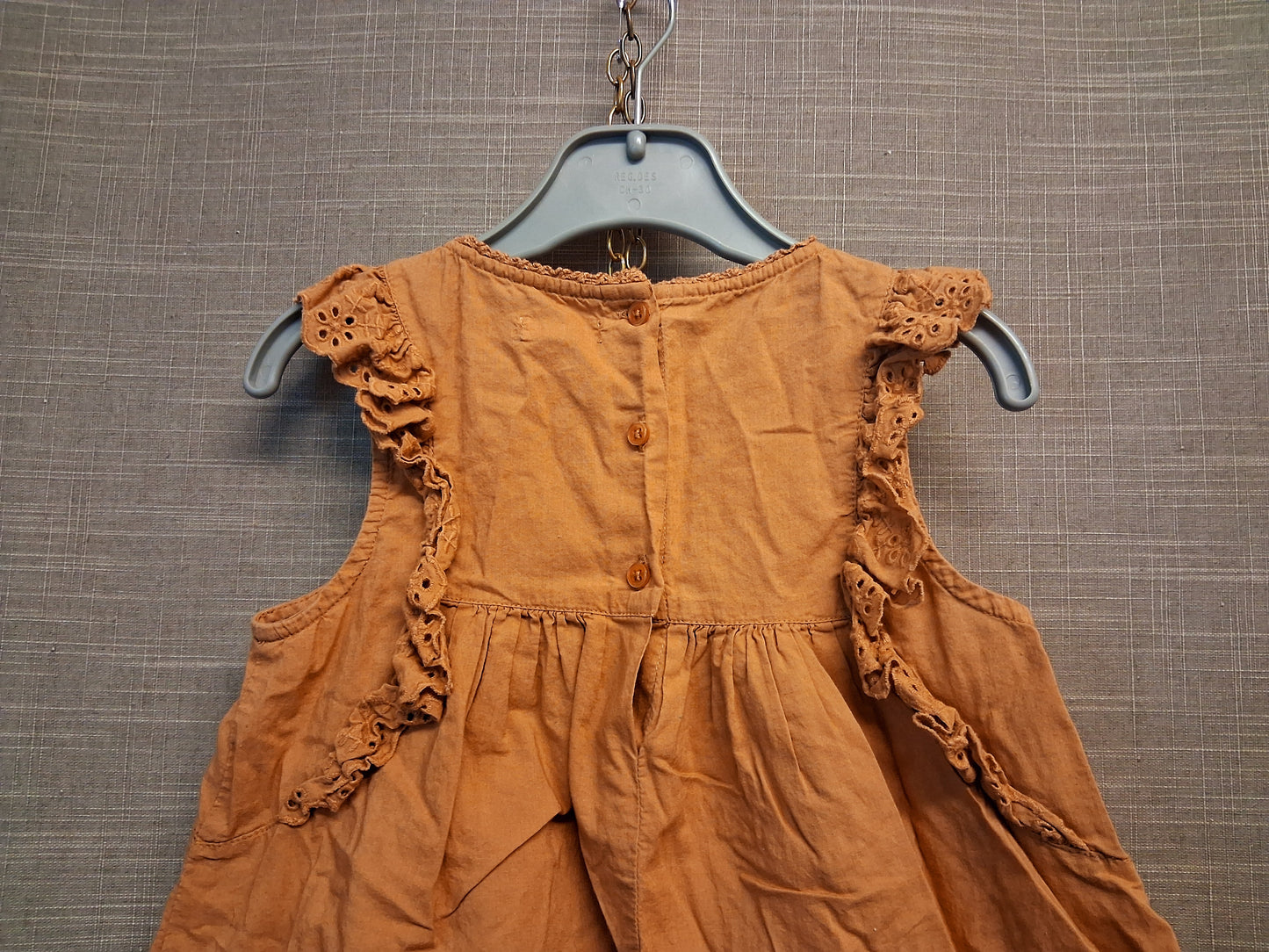 Next Sleeveless T-Shirt Terracotta Frill Age 3-4 Years