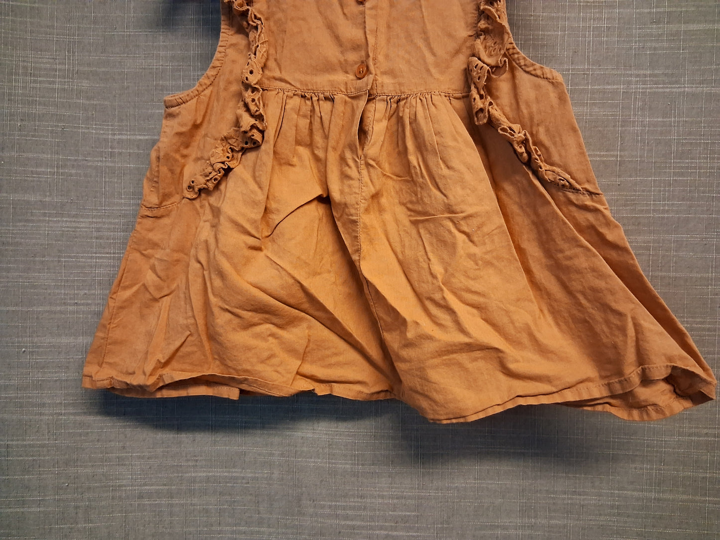 Next Sleeveless T-Shirt Terracotta Frill Age 3-4 Years
