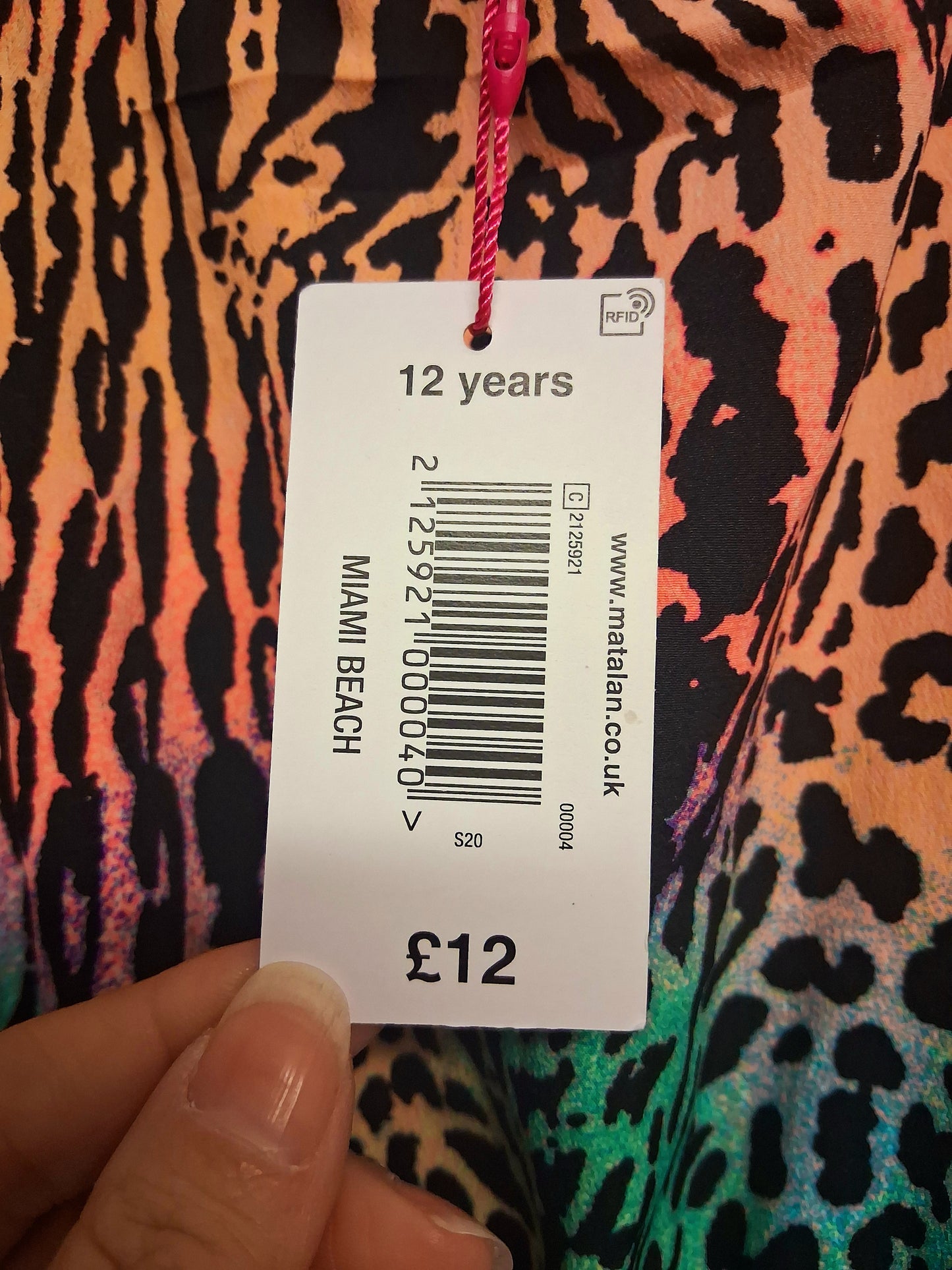 Matalan Girls Playsuit Animal Print Multicolour Age 12 Years New