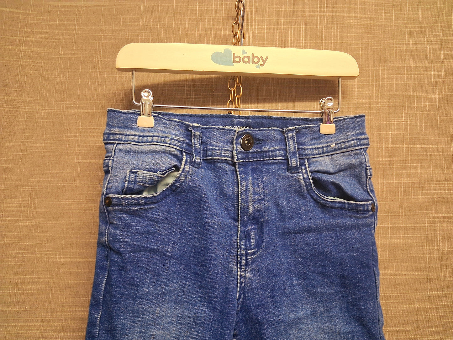 Primark Skinny Blue Denim Shorts Age 6-7 Years