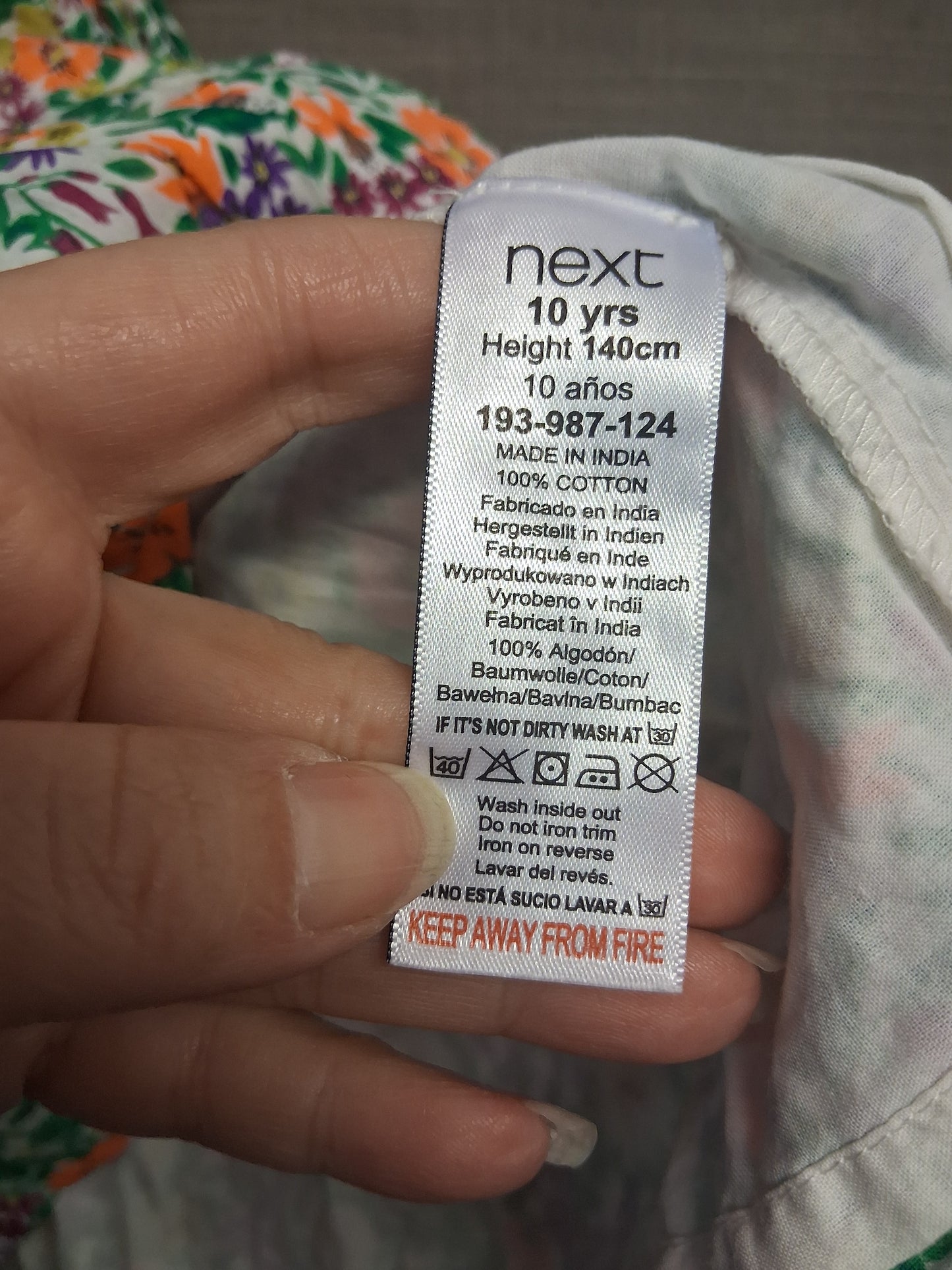 Next Girls Sleeveless Summer Dress Age 10 Years