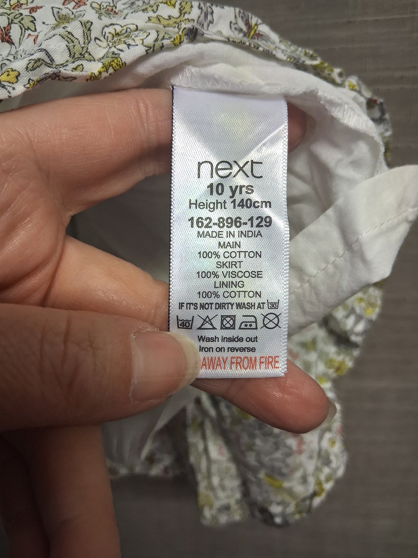 Next Girls Sleeveless Dropwaist Dress Age 10 Years