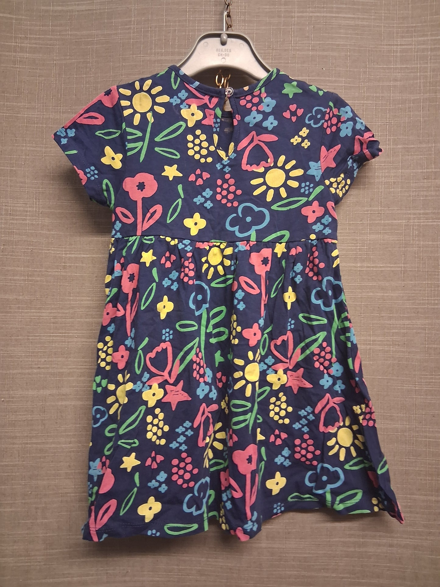 Studio Girls Blue Floral Jersey Dress Age 18-24 Months