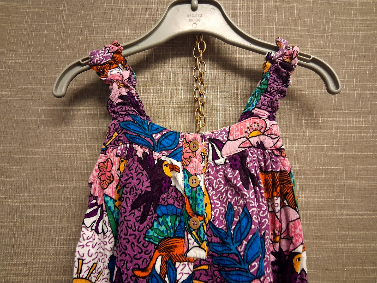 Next Girls Tropical Purple Romper Size 18-24 Months