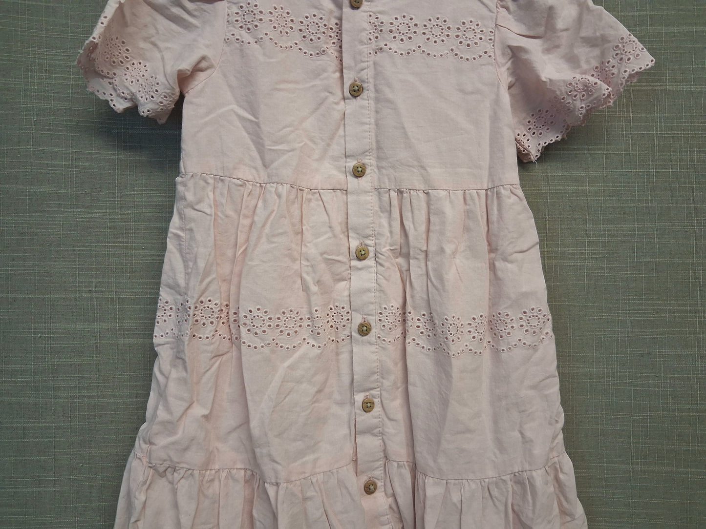 Primark Pink A Line Dress Age 18-24 Months Button Front