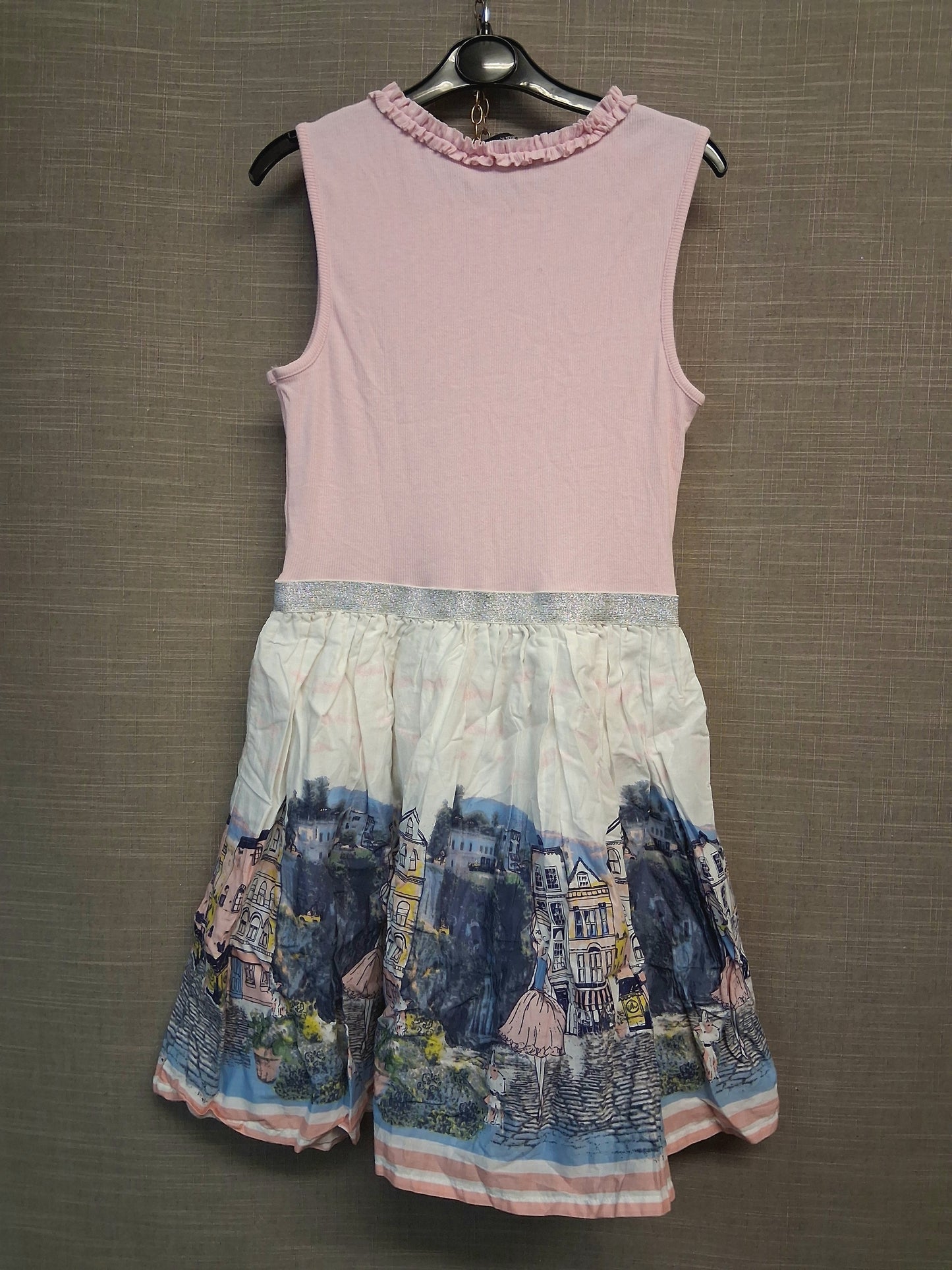 George Girls Sleeveless Dress Pink Multicolour Age 10-11 Years