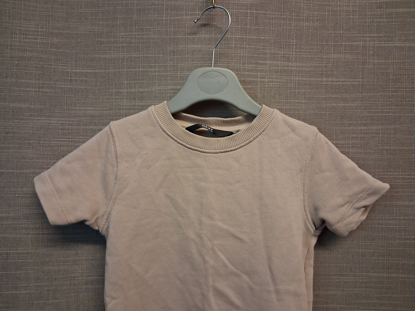 Next Boys Beige Short Sleeve Jersey Sweater Age 18-24 Months