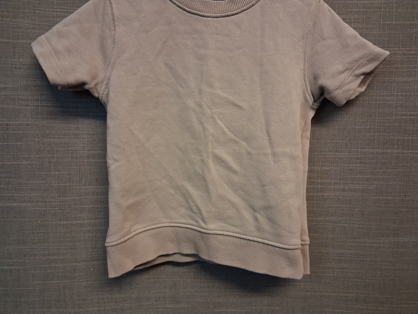 Next Boys Beige Short Sleeve Jersey Sweater Age 18-24 Months