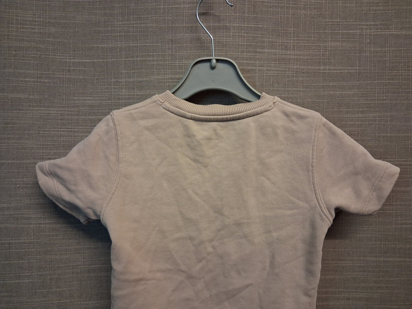 Next Boys Beige Short Sleeve Jersey Sweater Age 18-24 Months
