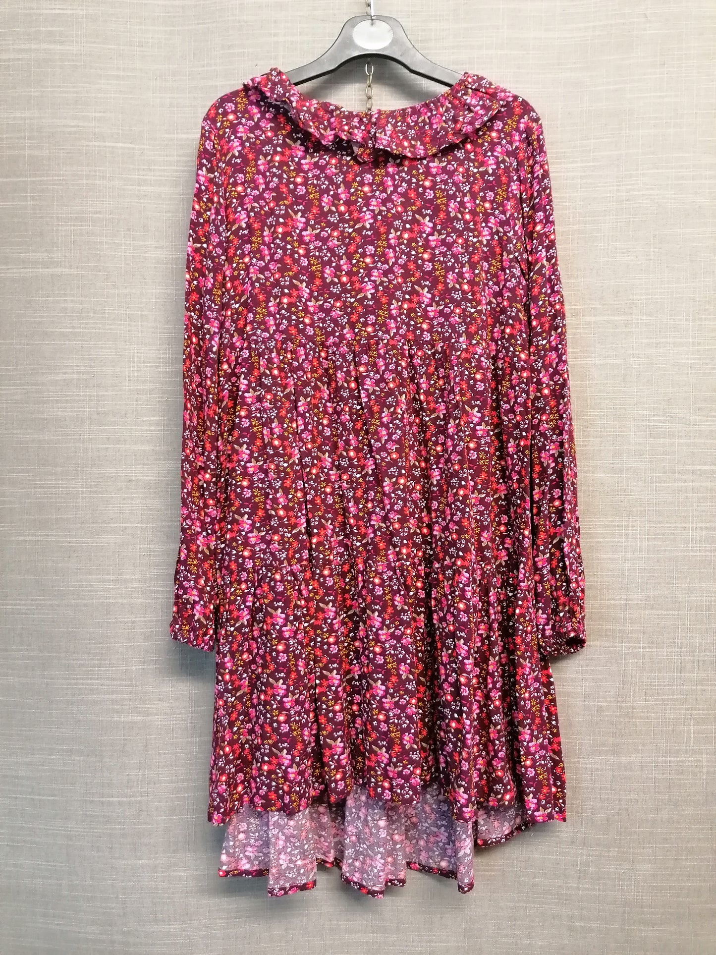 Next Pink Floral Long Sleeve Dress Age 12 Years