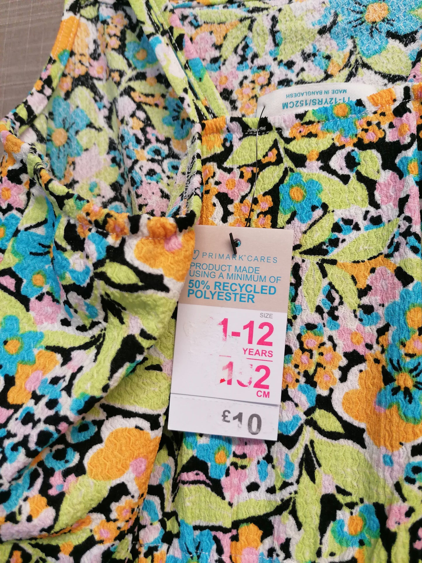 Primark Multicolour Floral Jumpsuit Age 11-12 Years New
