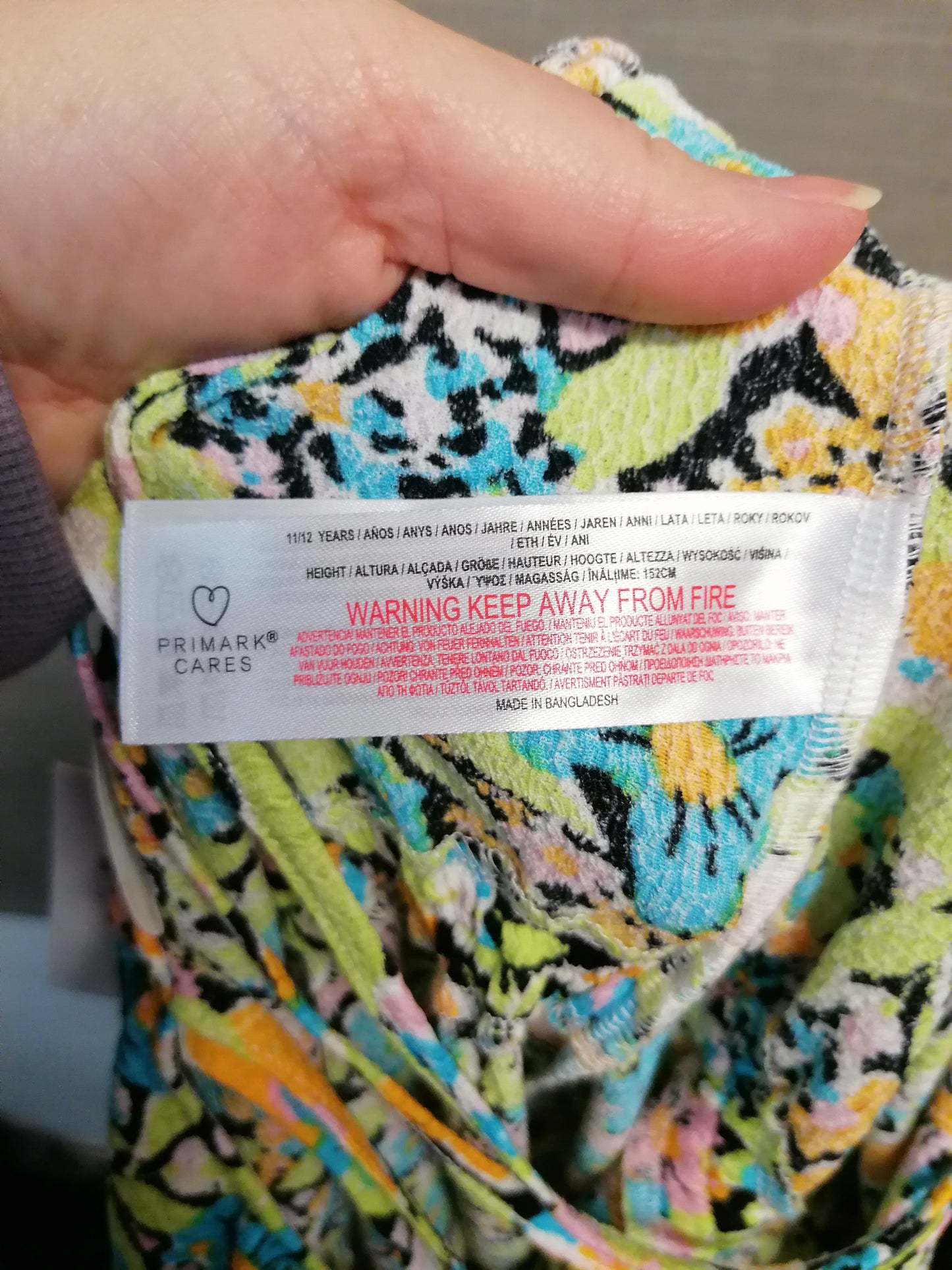 Primark Multicolour Floral Jumpsuit Age 11-12 Years New