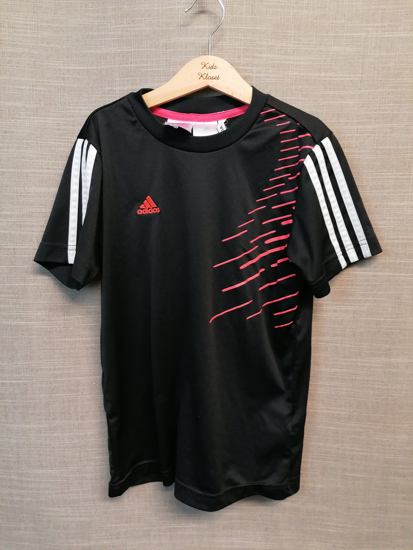 Adidas Boys Black Sportswear T-Shirt Age 11-12 years