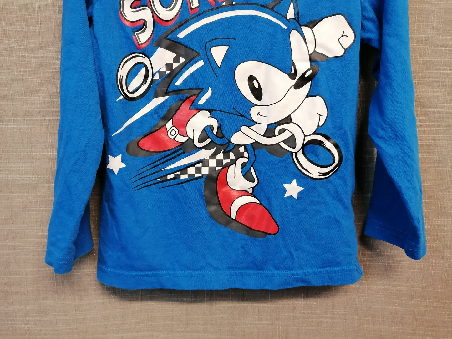 F&F Sonic the Hedgehog Blue Long Sleeve T-Shirt Age 5-6 Years