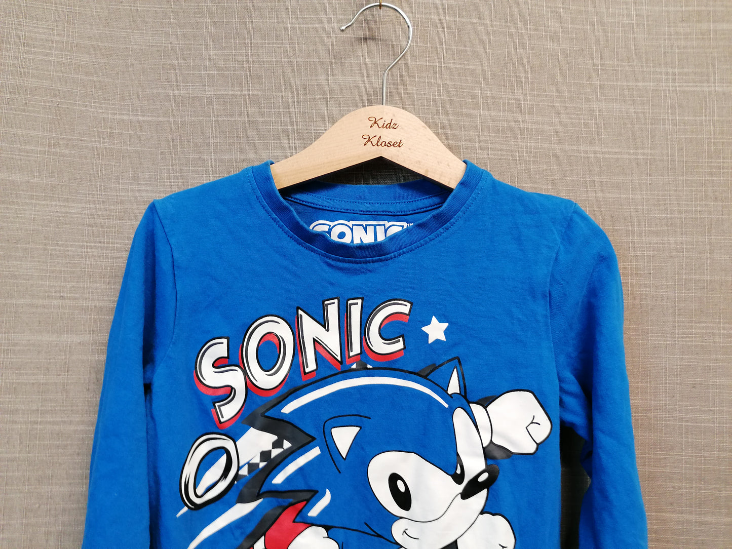 F&F Sonic the Hedgehog Blue Long Sleeve T-Shirt Age 5-6 Years