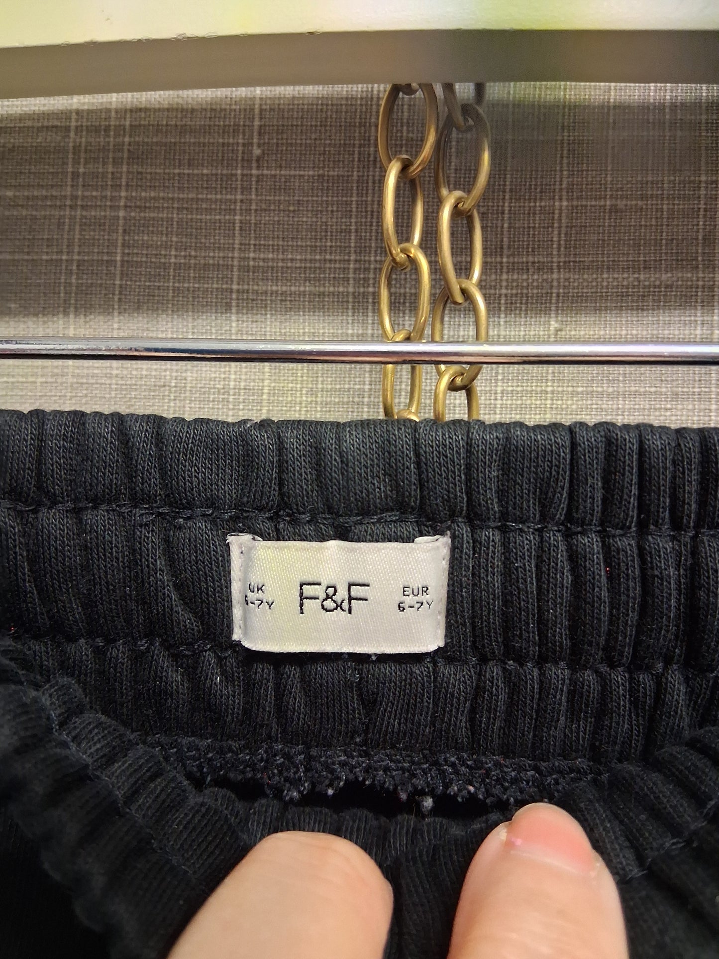 F&F Halloween Black Skeleton Jersey Joggers Age 6-7 Years