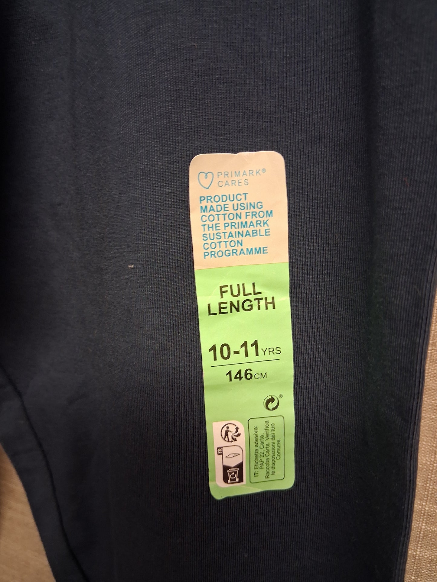 Primark Navy Blue Leggings Age 10-11 Years NWOTs