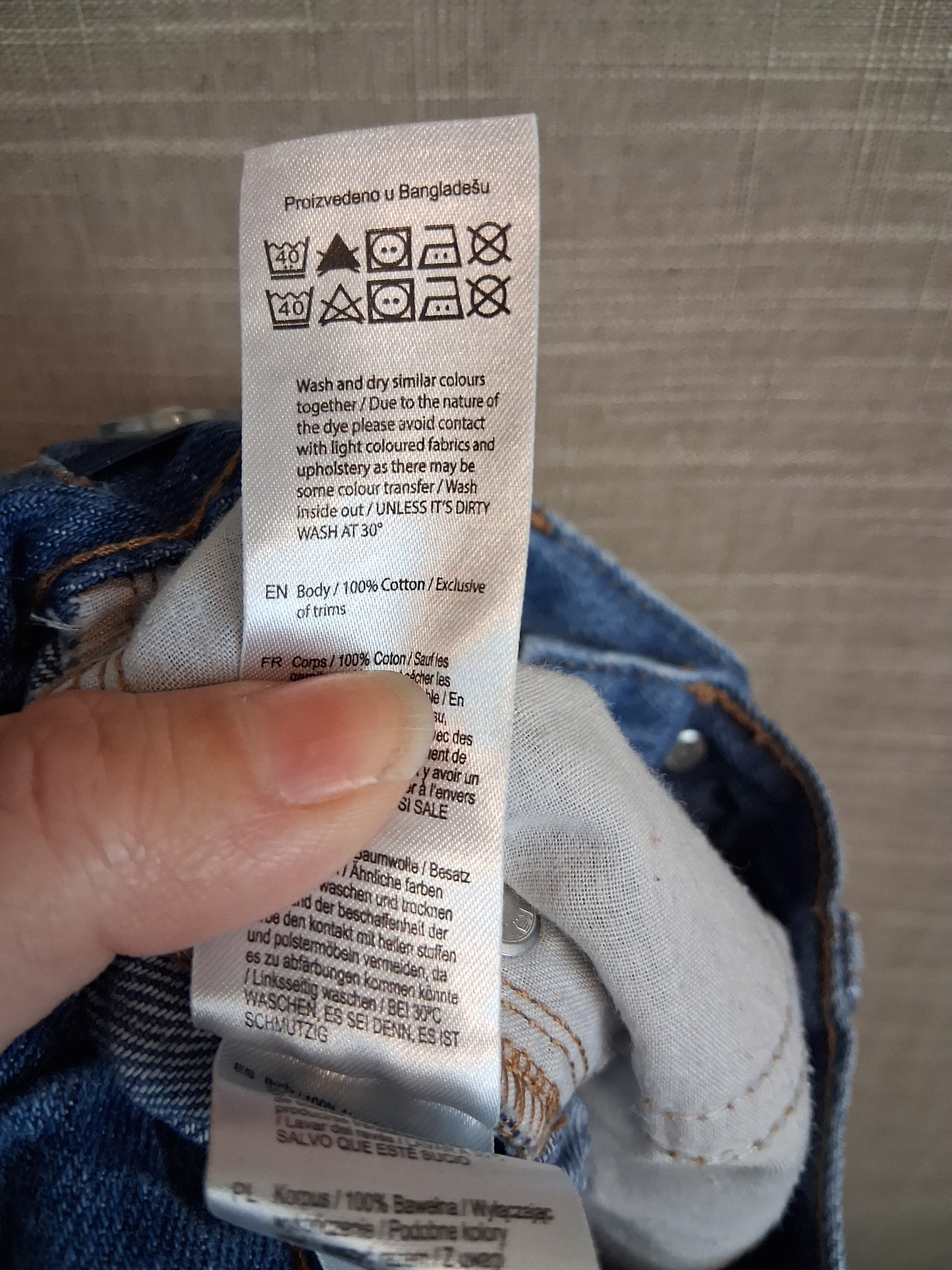 F&F Boys Blue Denim Shorts Jorts Age 4-5 Years