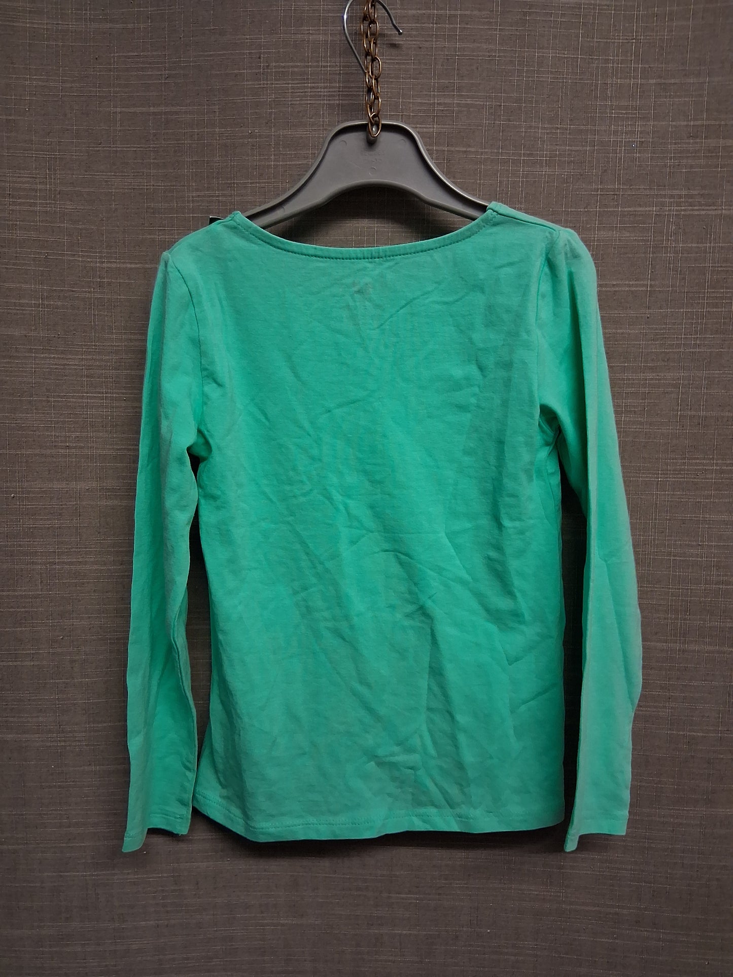 H&M Boys Long Sleeve Green T-Shirt Age 4-6 Years Organic Cotton New