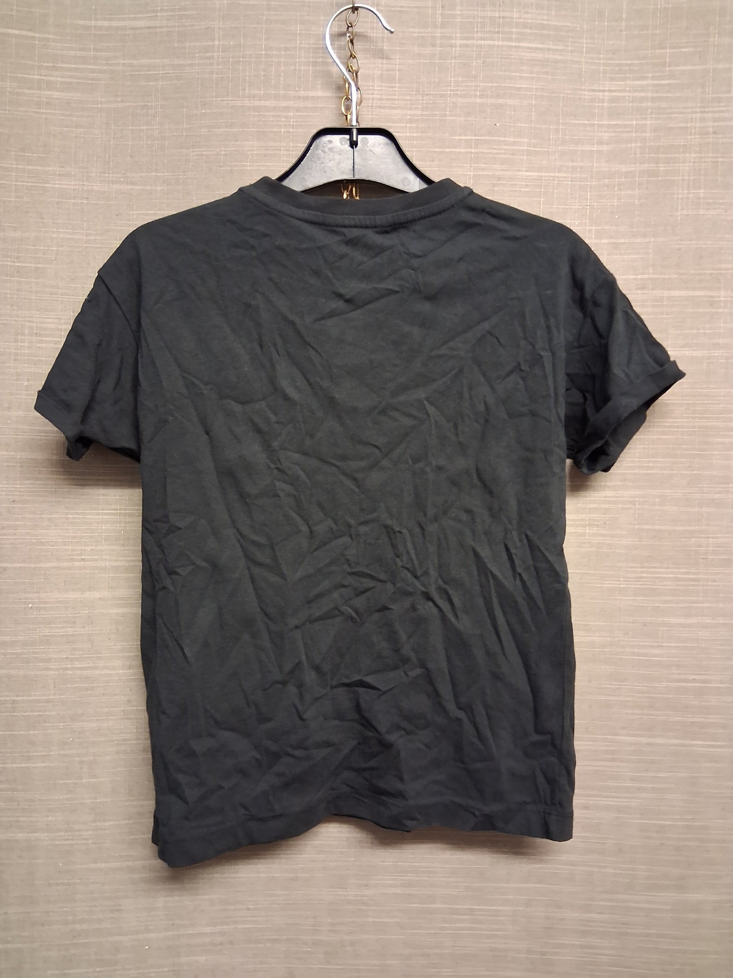 Marks & Spencer Girls Black Short Sleeve T-Shirt Age 8-9 Years