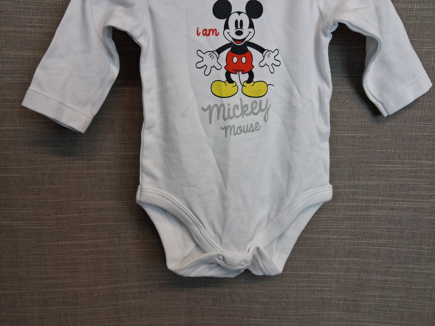 Zara Disney Boys Mickey Mouse Long Sleeve Bodysuit Age 0-3 Months