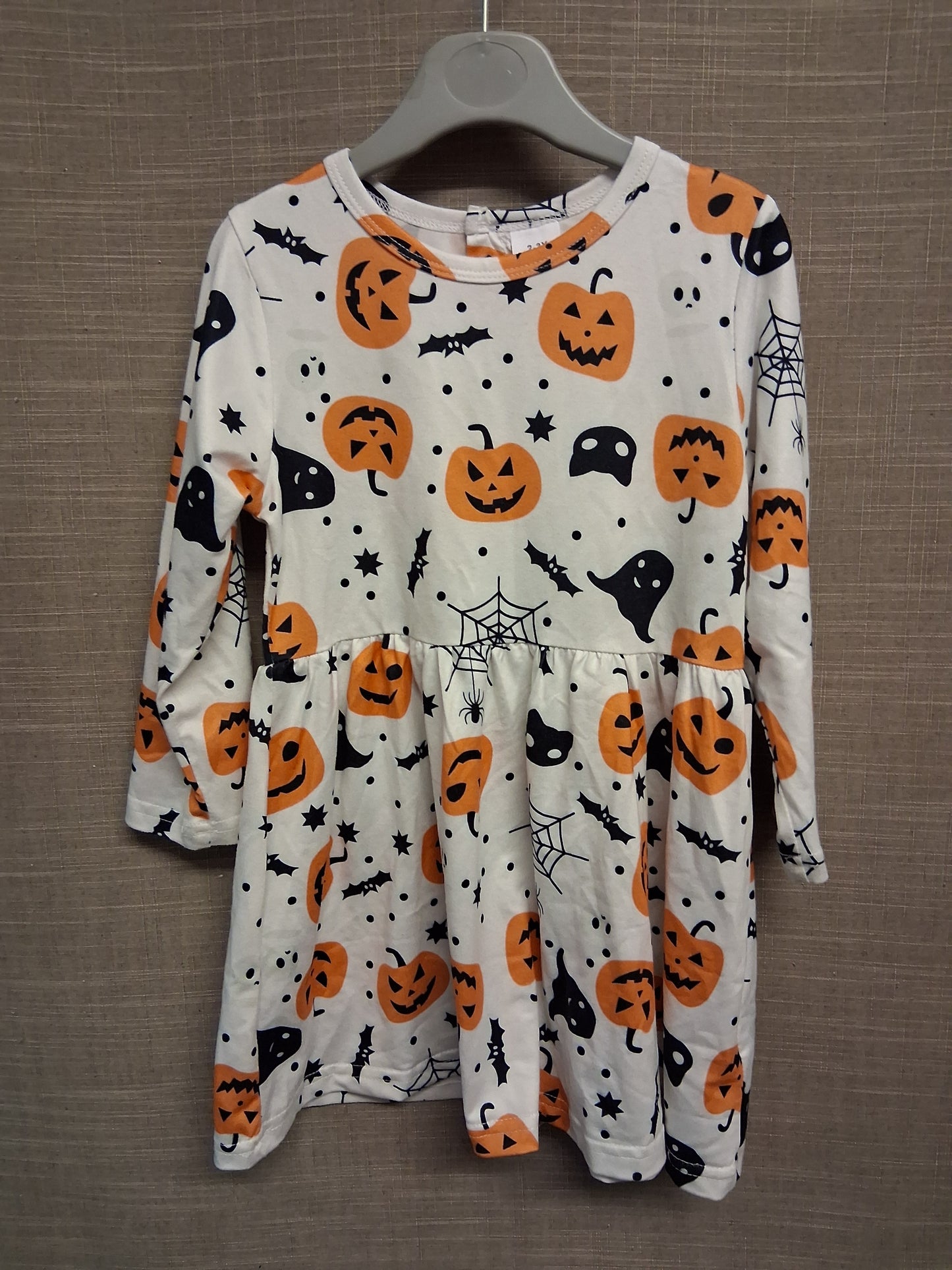 Shein Girls Halloween A Line Long Sleeve Dress Age 2-3 Years
