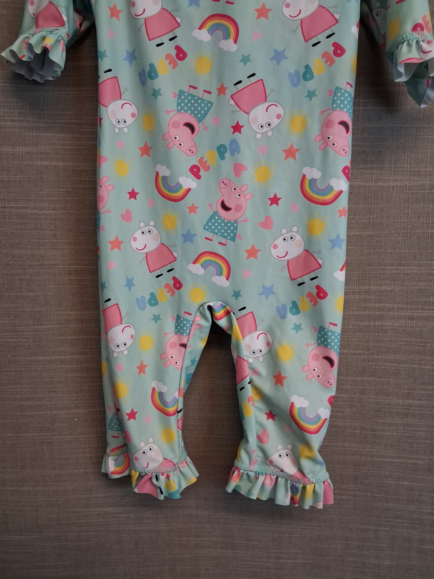 George Peppa Pig UV Swimsuit Age 3-4 Years Green One Piece
