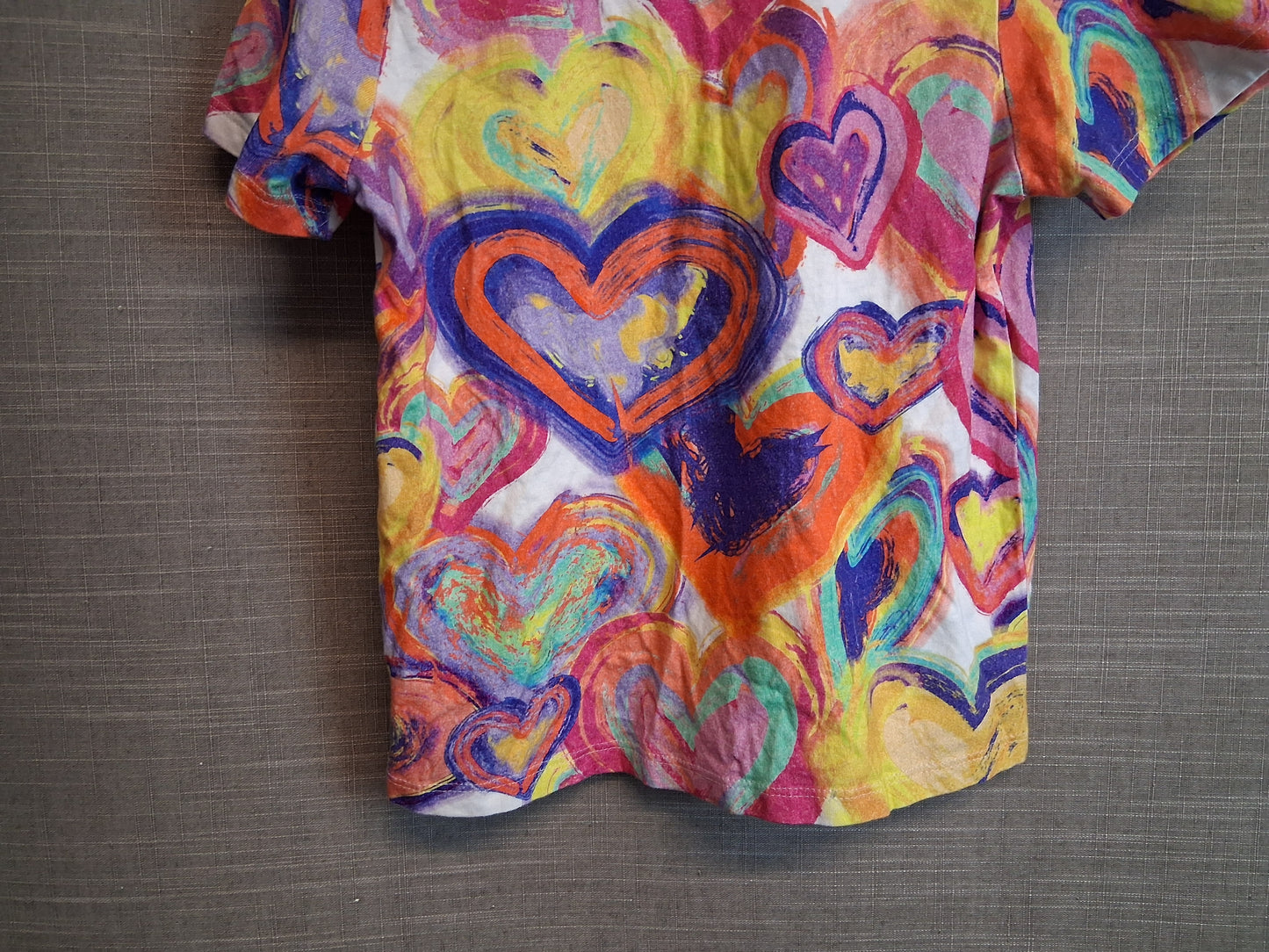 Next Girls Multicolour Tie Dye Love Hearts T-Shirt Age 6 Years