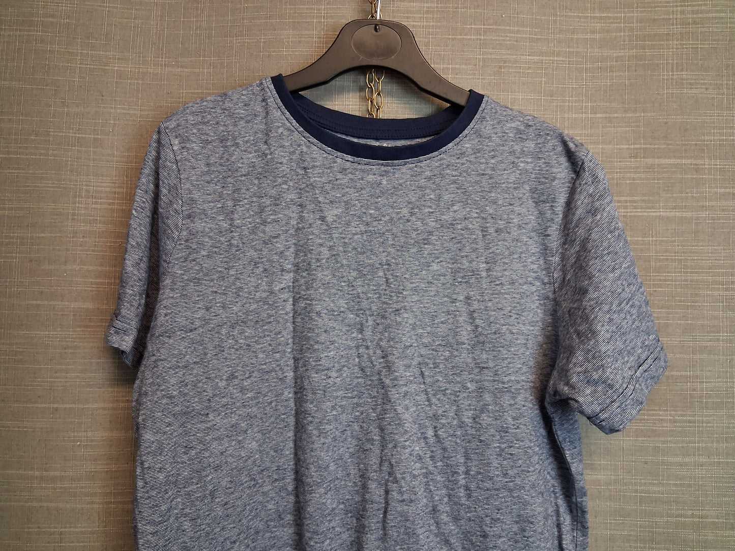 Primark Boys Blue Striped Jersey T-Shirt Short Sleeve Age 11-12 Years