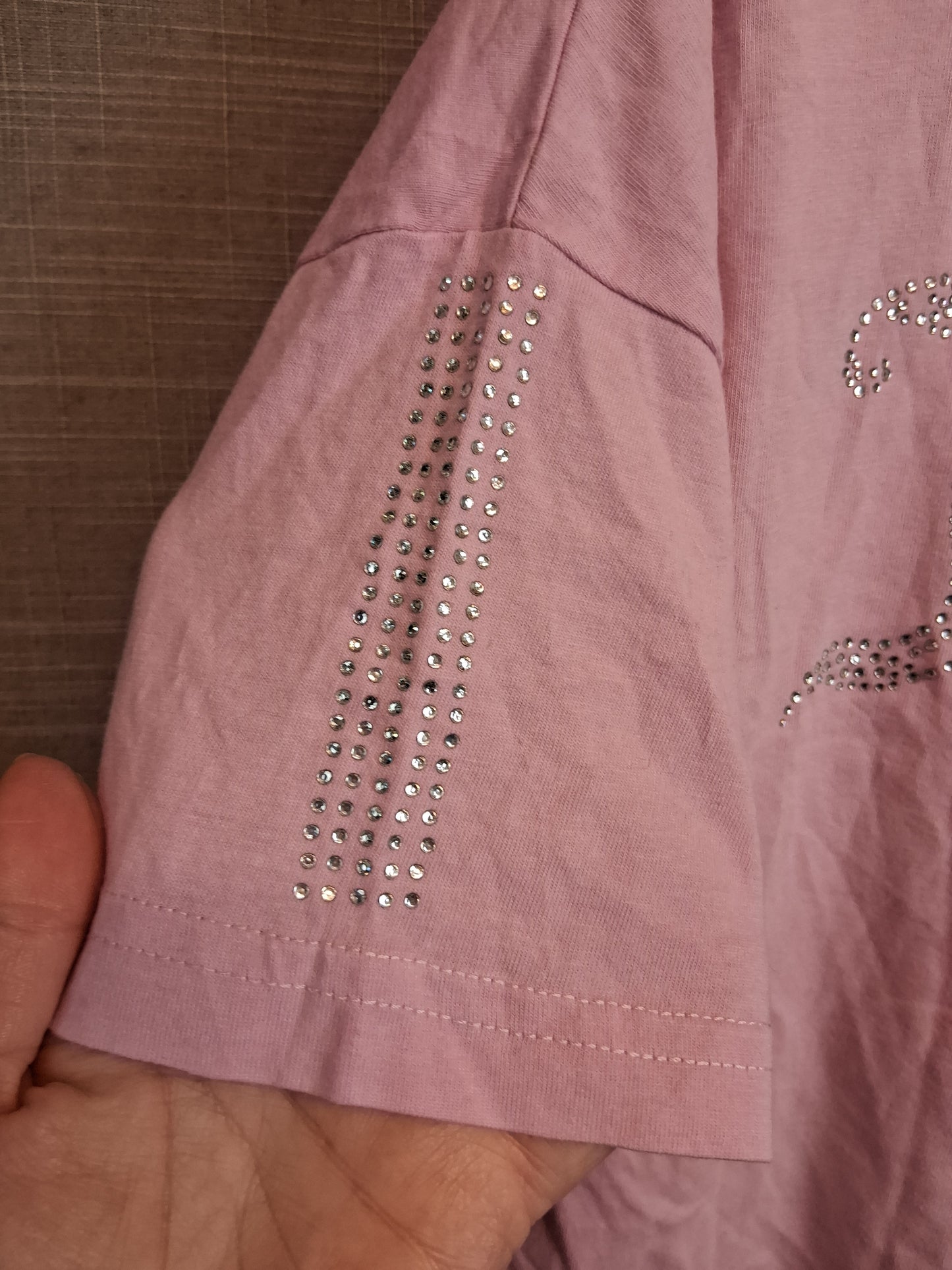 Juicy Couture Girls Crop T-Shirt Diamanté Spellout Age 5-6 Years