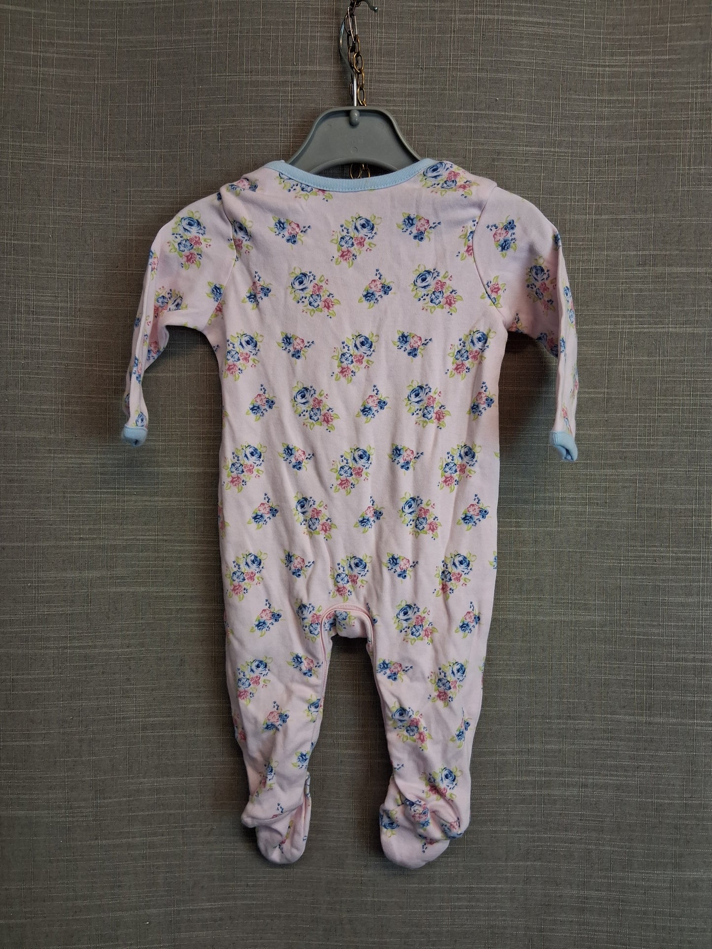 Disney George Bambi Pink Floral Sleepsuit Romper Age 3-6 Months