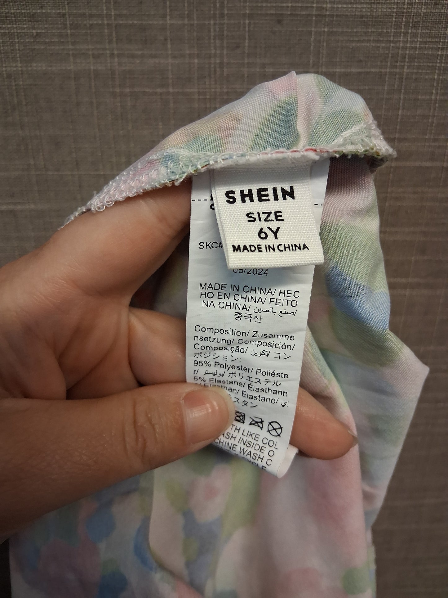 Shein Jumpsuit Floral Multicolour Age 6 Years Lightweight