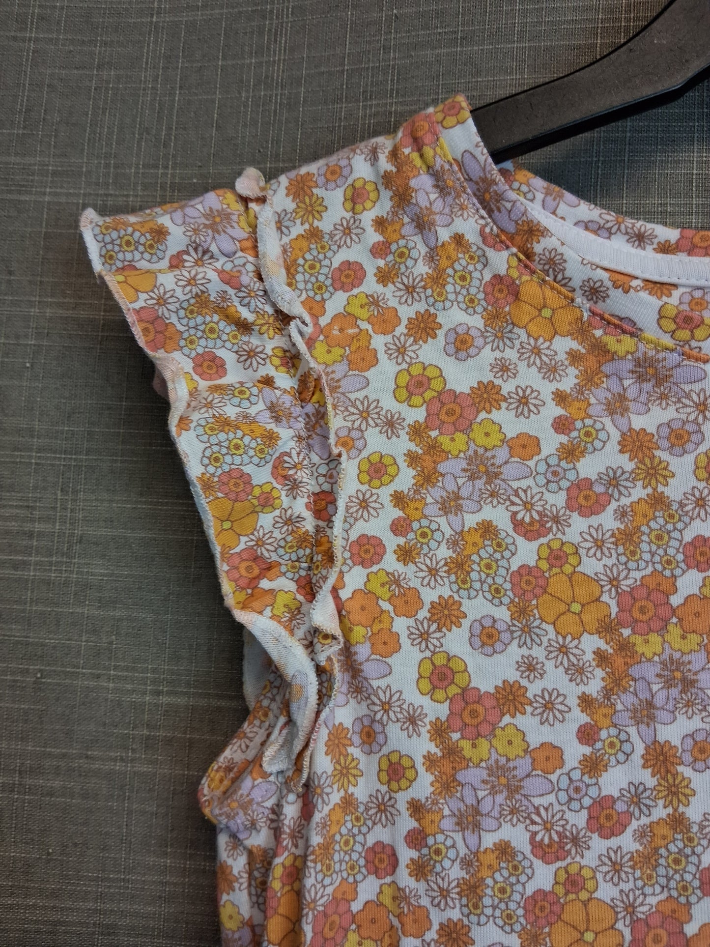 TU Girls Yellow Floral Dress Sleeveless Jersey Age 10 Years