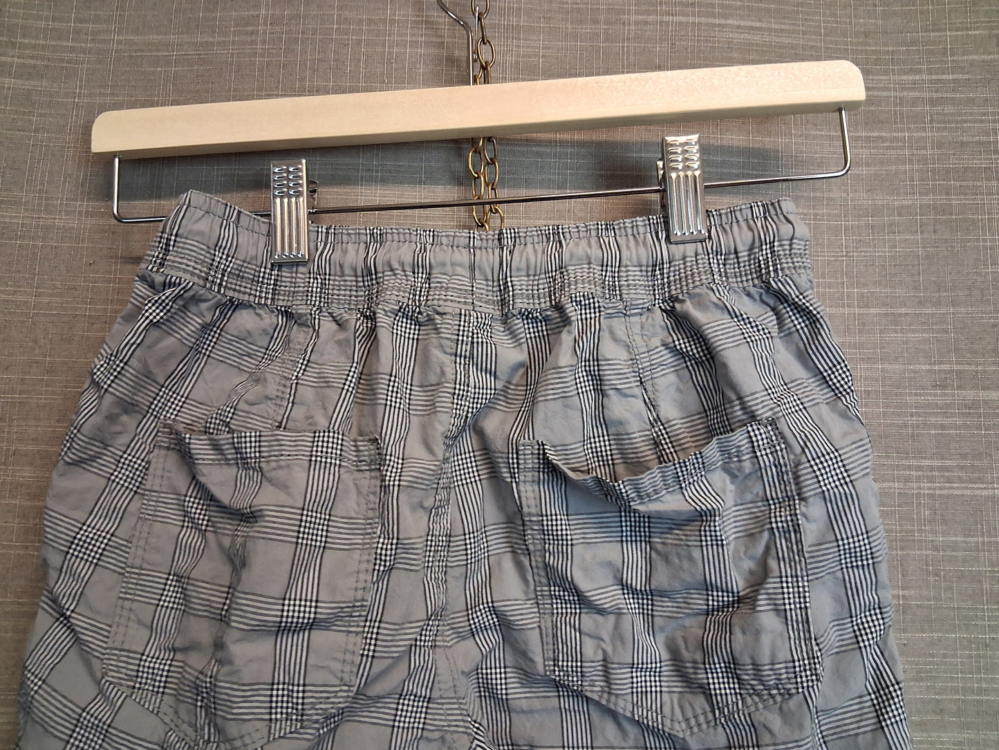 George Boys Check Shorts Grey Age 9-10 Years