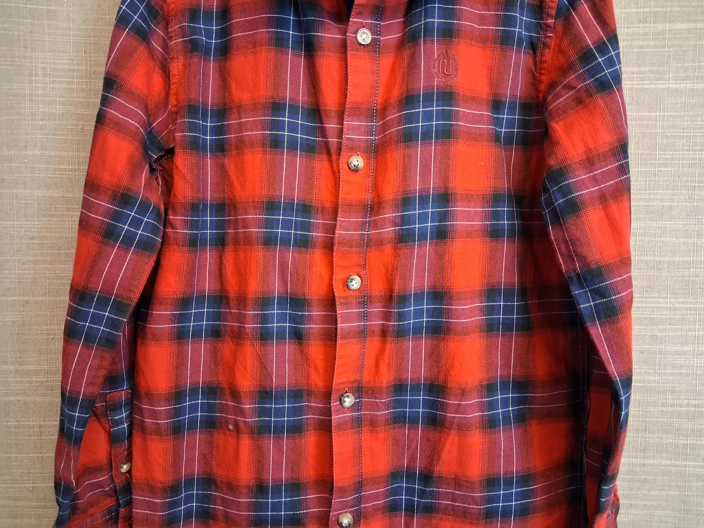 River Island Red Check Shirt Long Sleeve Age 9-10 Years