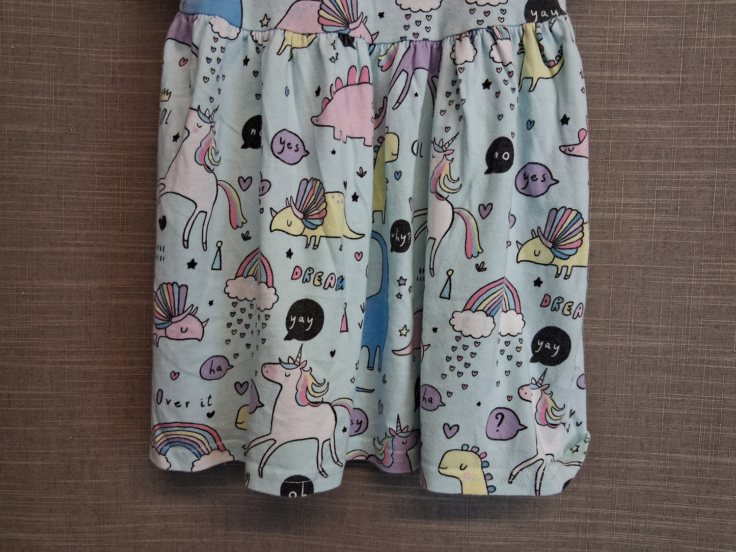 Next Girls Dinosaur Theme Jersey Dress Short Sleeve Age 2-3 Years
