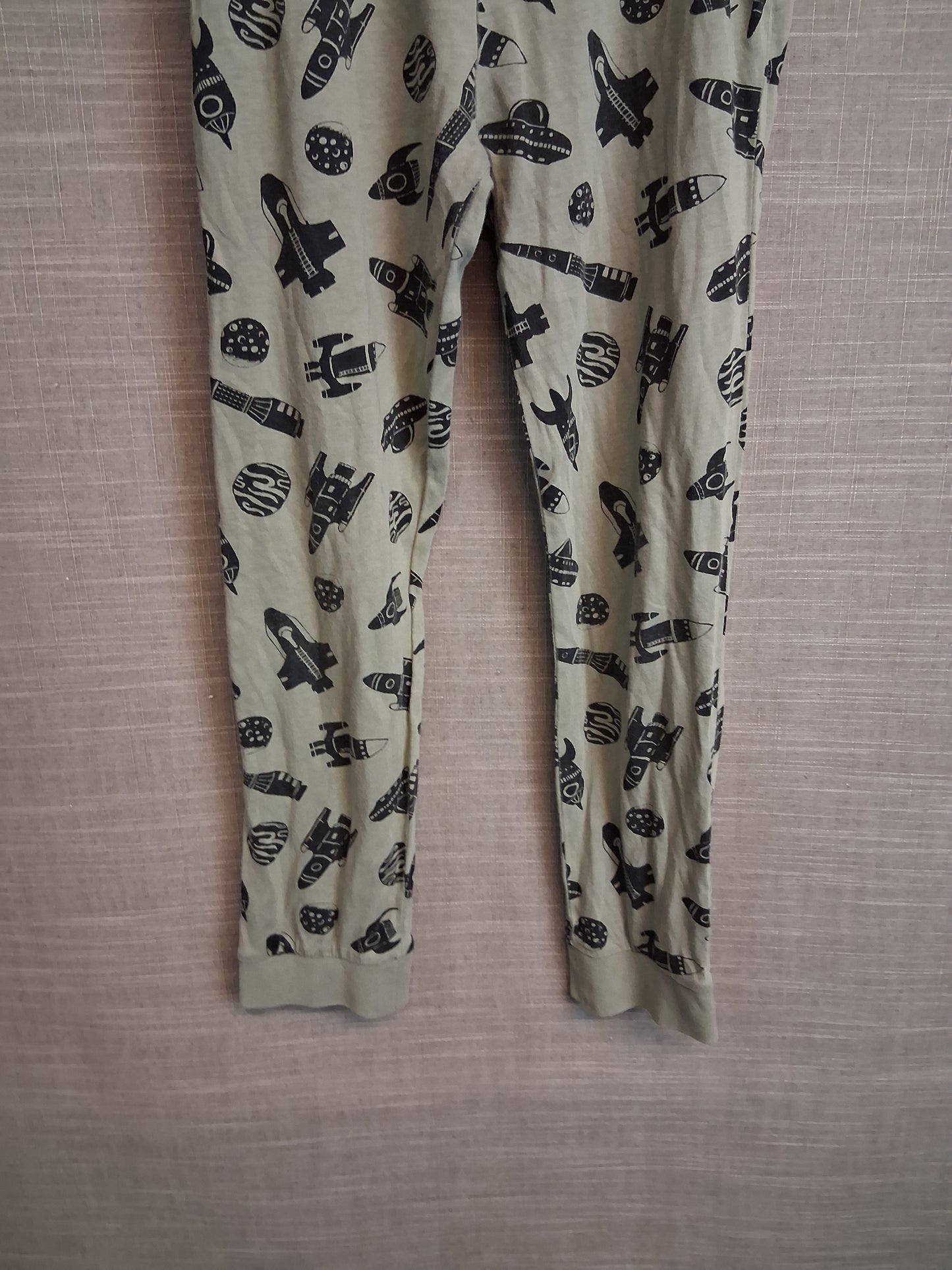 F&F Boys Khaki Space Theme Pyjamas PJs Set Age 7-8 Years