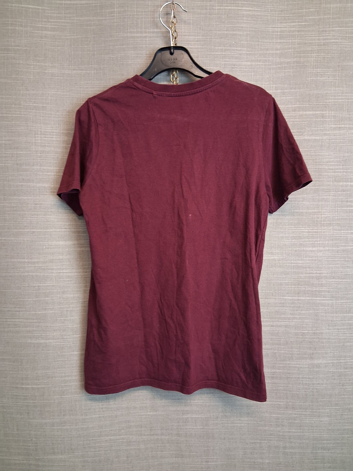 River Island Boys T-Shirt Short Sleeve Burgundy Age 9-10 Years