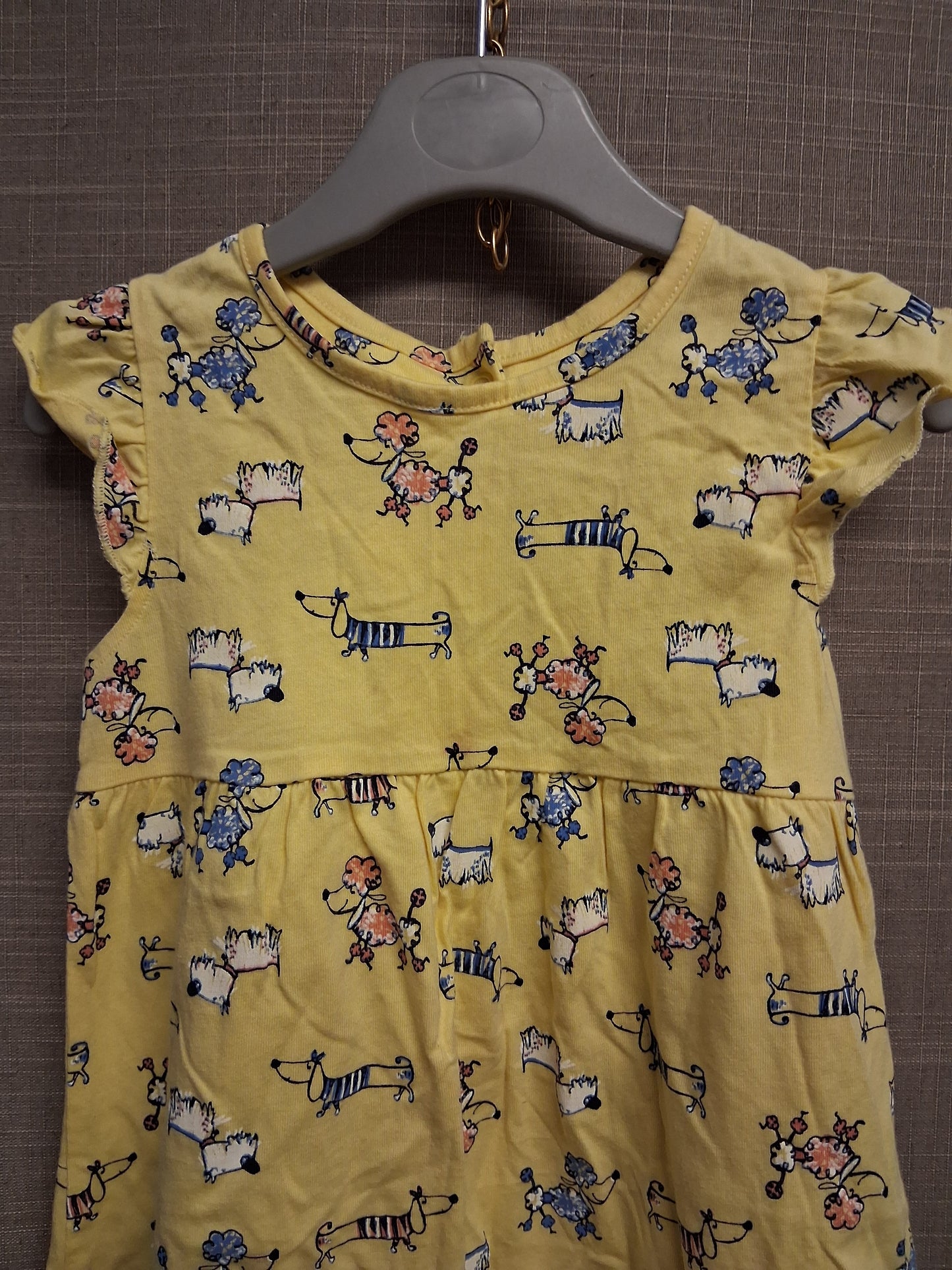 Nutmeg Girls Romper Yellow Dog Theme Age 2-3 Years