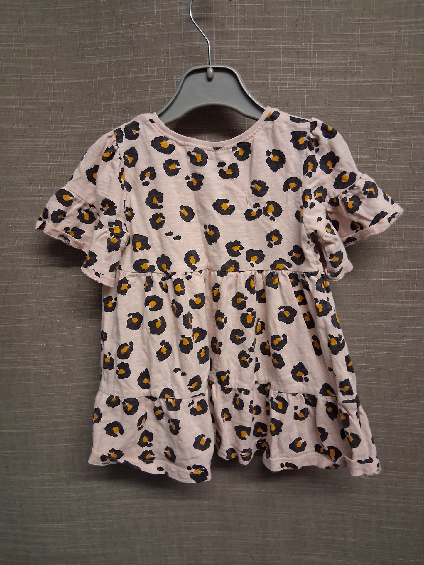 Next Girls Peplum Animal Print Short Sleeve T-Shirt Age 18-24 Months
