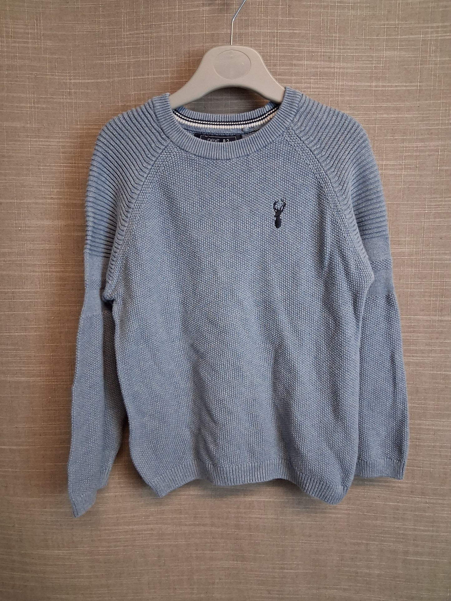 Next Boys Blue 100% Cotton Knitted Sweater Age 4 Years