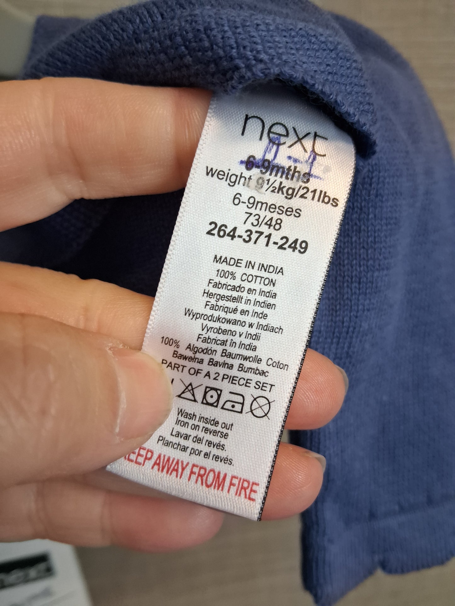 Next (Sample) Girls Blue Cropped Cardigan Age Newborn New